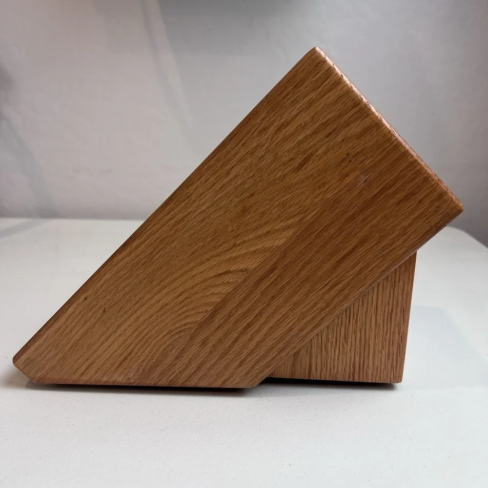 CUTCO 7 Slot Knife‎ Block Honey Oak Wood Block for 7 Piece Galley Set
